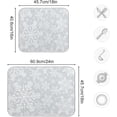 thumbnail image 3 of FREEAMG Christmas Snowflakes Dish Drying Mat for Kitchen Counter,Super Quick Absorbent Composite Sponge Dish Drying Pad,Heat Resistant Non-Slip Rack Tableware Mat, 16x18 Inch, 3 of 7