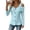 Blue, variant on Women Blouse Cold Shoulder Long Sleeve Pockets Casual Loose Fit Solid Top Streetwear Fall Winter Outerwear