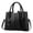 A01-Black, variant on Women’s Large PU Leather Tote Handbag with Removable Shoulder Strap, Roomy Satchel Purse with Multiple Pockets for Work & Travel, 11.8×5.1×8.3 inches(Gray)