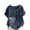 Navy, variant on ZACPNCV Womens Floral Print Linen Blend Short Sleeve Button Up Shirt Casual Round Neck Top Lightweight Breathable Loungewear