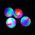 thumbnail image 1 of pelotas luminosas para perros, elásticas y brillantes, con luces LED intermitentes, para mascotas, con forma de púas, para molares, de colores claros e interactivas., 1 of 3