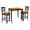 Black/Cherry, variant on 36" x 36" Solid Wood Counter Height Table in Washed Gray Taupe & 2 Stools