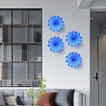 thumbnail image 5 of Longree Handcrafted Glass Wall Decor 12" Blue Art Glass Sculpture Murano-Inspired Decorative Plate for Gallery Wall, Office & Coastal Home, 5 of 8
