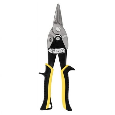 10 Inch Aviation Tin Snips, Heavy Duty Metal Cutter Shears for Cutting Sheet Metal, Straight Cut, Chrome Vanadium Steel