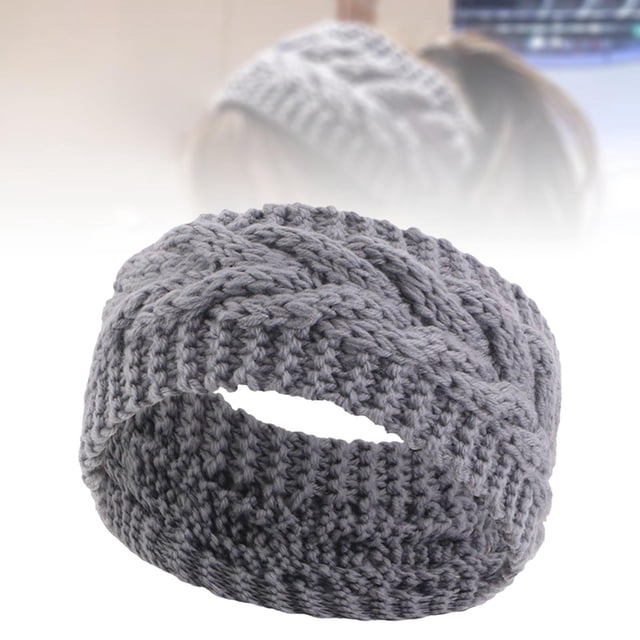 Diadema Salvador de punto elástico Turbante para niñas y adultos Gris