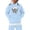 Light Blue, variant on CPNG Girls and Boys Halloween Hoodies Long Sleeve Hooded Sweatshirt with Skull Print Loose Fit Casual Daily Pullovers Tops