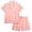 Barbie Pink, variant on Womens Pajama Sets - 2 Piece Collared Sleep Shirt & Sleep Shorts for Women Sleepwear Set
