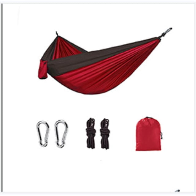 Hamaca para acampar: elementos esenciales para acampar, hamaca portátil, con 2 correas para árboles y bolsa de transporte adjunta, hamaca simple o doble para exteriores, senderismo.