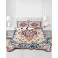 thumbnail image 3 of Boho Orange Blue Twin Size Down Alternative Comforter, Lightweight Comforter Quilt Bedding Set with Pillow Shams Boho Vintage Geometric Ethnic Art All Seasons Bed Comforter Duvet Insert 68"x86", 3 of 7