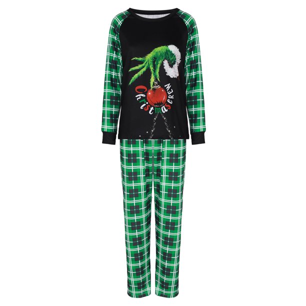 Pijamas Navideñas Pijamas de 2 piezas para padres e hijos para bebés, niños, adolescentes y adultos Kuymtek Verde*mujer T 3EG para Unisex