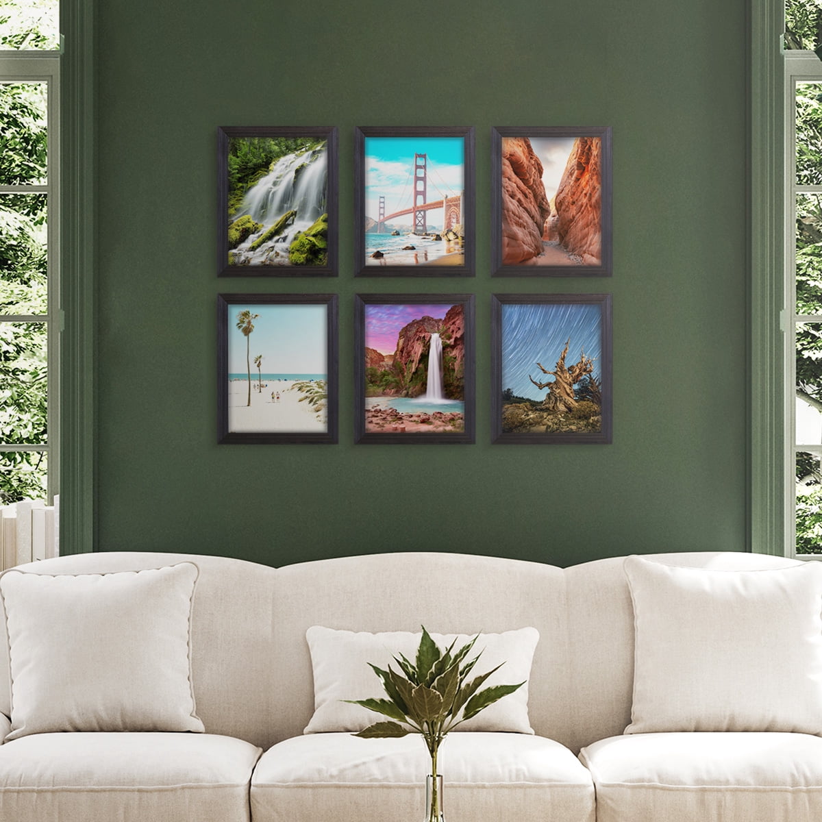 Wexford Home Textured 8" x 10" Black Picture Frame (Set of 6)