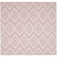 thumbnail image 4 of SAFAVIEH Dhurrie Bianca Geometric Hexagons Wool Area Rug, Pink/Ivory, 3' x 5', 4 of 7
