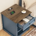 thumbnail image 6 of PLAMLE End Table for Living Room with Drawers Storage Retro Sofa Side Table with Charging Station Wooden Nightstand End Table, 6 of 7