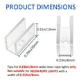thumbnail image 2 of Neon Rope Light Mounting Brackets, 100PCS Neon Lights Install Fixing Clips Accessories for 6x12mm LED Neon Flex Strip, 2 of 7