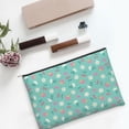 thumbnail image 6 of Zufioo Cherry Strawberry Floral Print DuPont Paper Portable Toiletry Bag, 8.9x6.5 inch Zippered Hand-held Paper Cosmetic Bag Storage Tool Kit, 6 of 7