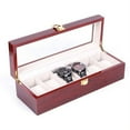 thumbnail image 5 of Watch Box for 6 Watches with Glass Display Top, Elegant Appearance, Jewelry Boxes Storage Boxes Display Boxes, Brown Color, 5 of 7