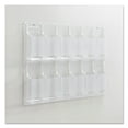 thumbnail image 2 of Safco Reveal Clear Literature Displays, 12 Compartments, 30" W x 2" D x 20.25" H, Clear, 2 of 4