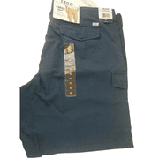 IZOD Men's Saltwater 10.5" Solid Washed Cargo Short (Cadet Navy, 40)