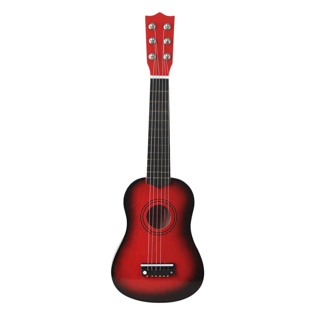21inch 6-Strings Acoustic Folk Guitar for Beginners Novices Kids Musical - Red, as described Red02