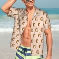 thumbnail image 3 of Wukai Cute Squirrel Men's Hawaiian Shirt Short Sleeve Casual Button Down Summer Beach Aloha Shirt Tropical Print Holiday Party, 3 of 8