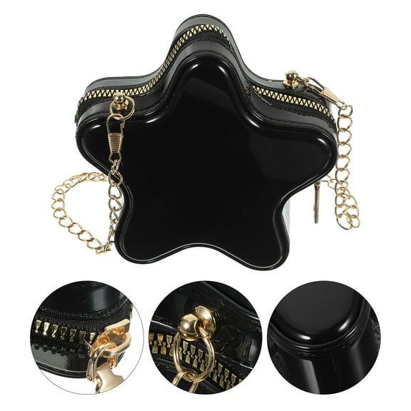 FUEENIRVA Star Crossbody Bag Black Lightweight Female Messenger Bag for Everyday Use