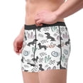 thumbnail image 2 of Gukieu Dachshund Dog Puppy Print Men's Boxer Briefs, High Elastic Moisture Wicking Boxer Briefs Underwear-X-Large, 2 of 5