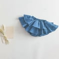 thumbnail image 3 of Mercatoo Baby Girls Solid Cotton Cake Skirt Soft Cotton 𝐑uffle 𝐌ini Skirt with Shorts Elastic Waist 𝙳iaper Cover 𝙱loomers, 3 of 3