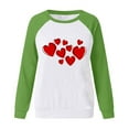 thumbnail image 4 of Pompotops Chandail T-Shirt pour Femme à Col Rond Décontracté à Manches Longues avec Imprimé et Coutures Love, 4 of 4
