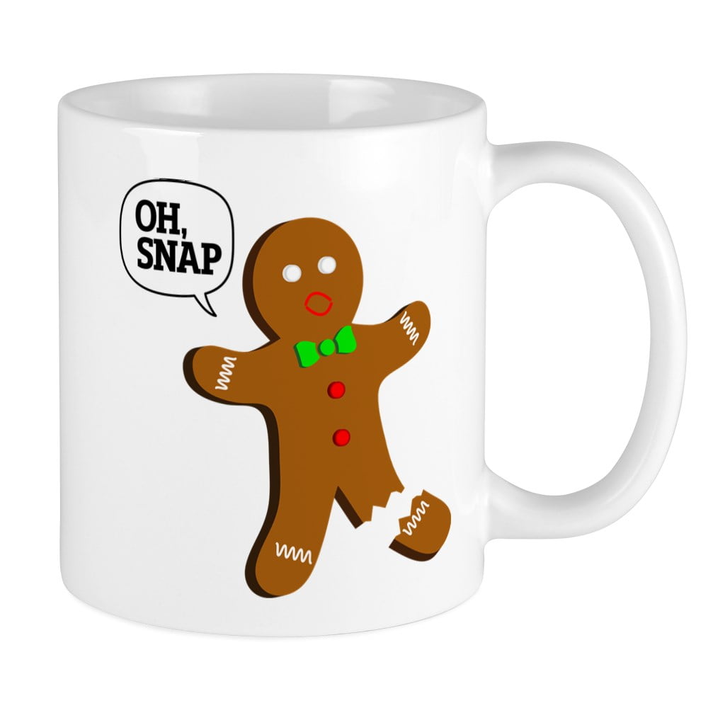 CafePress - Oh, Snap! Funny Gingerbread Christmas Gift Mug - Unique Coffee Mug, Coffee Cup