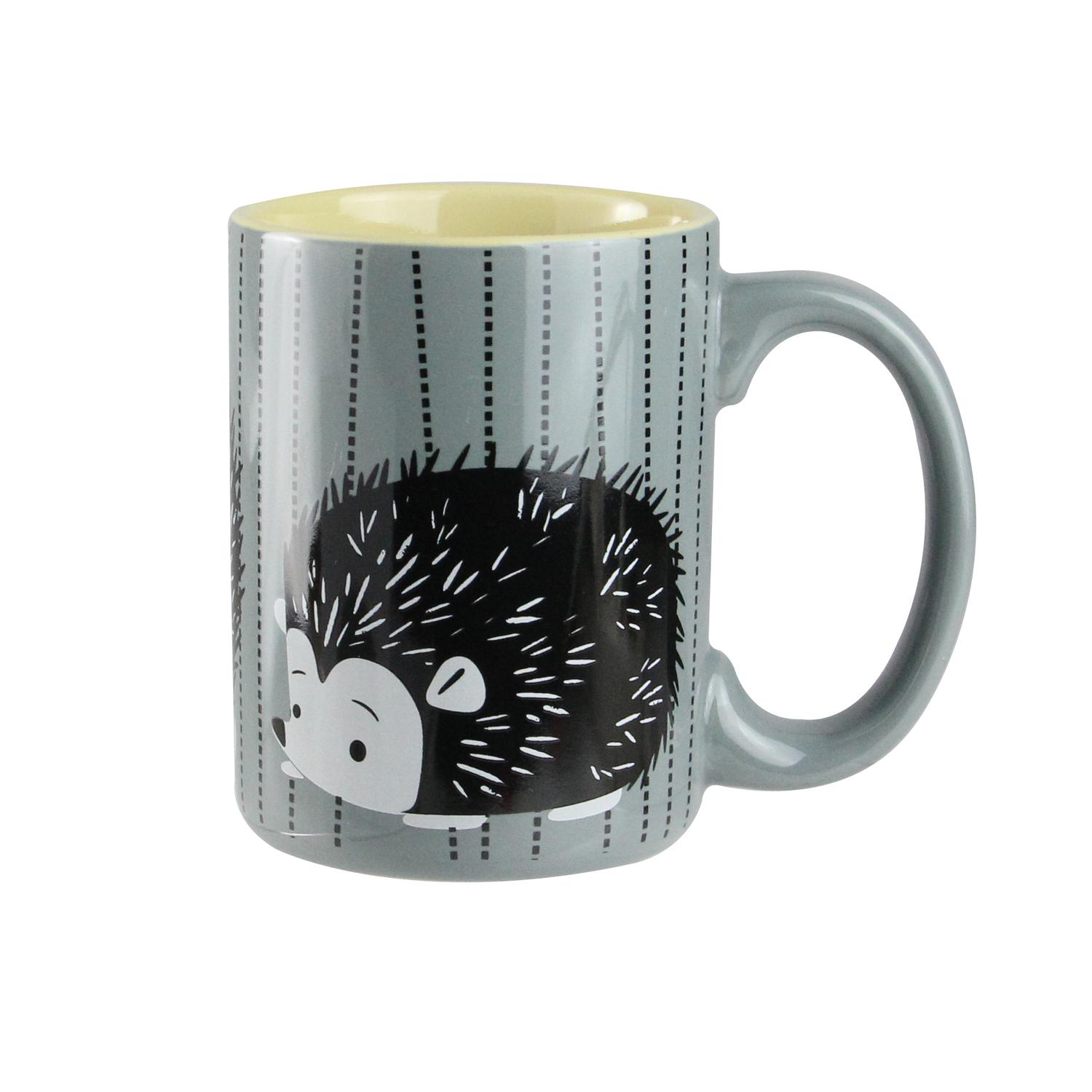 5 Decoratif Noir Blanc Et Gris A Rayures Pointillees Sleepy Herisson Tasse Walmart Canada
