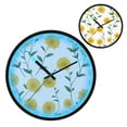 thumbnail image 2 of Indoor 12' Voice-Activated Luminous Decoration Wall Clock With LED Night Light Yellow Daisies Green Stems, 2 of 8