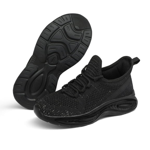 GYMEPIC Kid's Breathable Knit Sneakers Non Slip Lace-Up Comfortable Running Shoes Lightweight Sports Shoes For Toddler/Little Kid/Big Kid