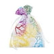thumbnail image 1 of Paquete de 100 malla de patrón de coral cordón organdas bolsas de regalo de organza de fiesta de fiesta para bodas Favorable Favor de Bolsas de joyería Suministros Blanco Inevent HA010041-02, 1 of 6