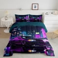 thumbnail image 2 of Castle Fairy Car Queen Comforter Set for Kids Children Teens,Sport Bedding Comforter Set, 2 of 8