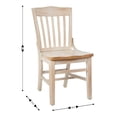 thumbnail image 5 of BizChair School House Back Antique White Wood Restaurant Chair, 5 of 10