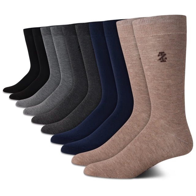 Calcetines de vestir redondos ligeros IZOD para hombre, paquete de 10