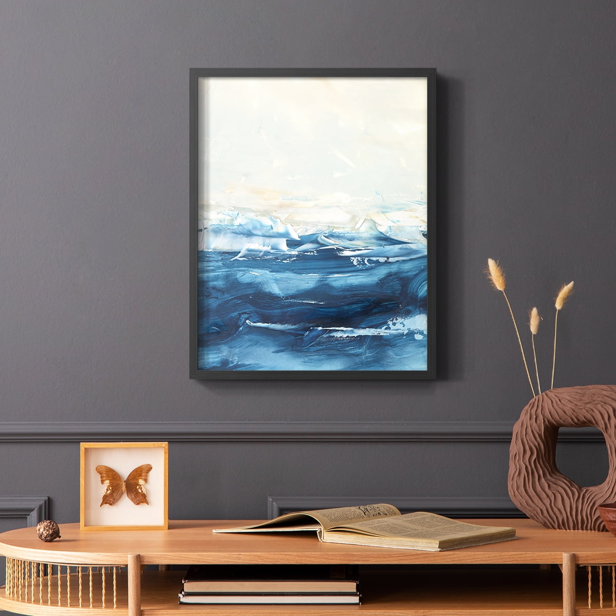 Wave after Wave II Framed Print in Black Solid Wood 8 x 10 Framed Print