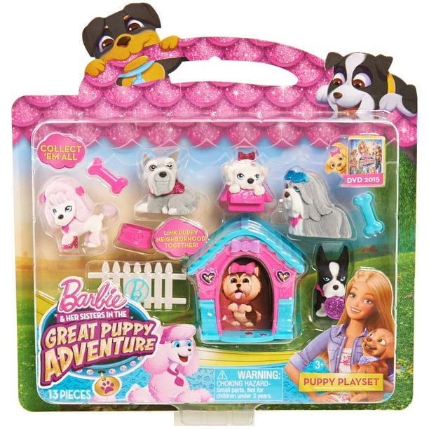 Barbie Puppy Adventure Puppy Play Set, Blue - Walmart.com - Walmart.com