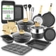thumbnail image 1 of Juego de utensilios de cocina NutriChef, 22 piezas, cerámica antiadherente, color negro, 1 of 7