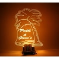 thumbnail image 3 of Palm Tree Paradise Night Light Up Table Desk Lamp LED Personalized Home Room Decor, Our Newest Feature - It's WOW, With Remote, 16 Color Options, Dimmer, Free Engraved, Great Gift, 3 of 10