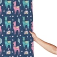 thumbnail image 3 of Shower Curtain, Сute lamas cactus rainbow navyblue Waterproof Fabric Plastic Shower Curtain, Drying Fast Bathroom Curtain with 9 Buttonholes, Ruffle Shower Curtain 60x72in, 3 of 8