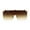 Peach Brown, variant on Oversized Flat Top Half Rim Mono Shield Minimalist Sunglasses All Black
