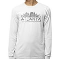 thumbnail image 2 of Skyline Atlanta Georgia Long Sleeve Shirt Unisex Medium White, 2 of 5