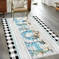 thumbnail image 3 of Coastal Beach Area Rug 4x6 Washable Rug Non Slip Summer Wood Grain Black White Plaid Large Area Rug Indoor Floor Carpet for Entryway Bedroom Kitchen Living Room Home Office Dining Room Nursery, 3 of 8