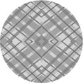 thumbnail image 1 of Ahgly Tapis Rond Lavable en Machine Intérieur Transitionnel Platine Argent Gris, 5 Pieds Rond, 1 of 7