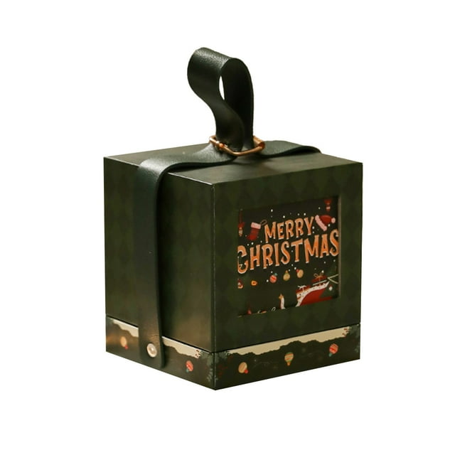 Christmas Decorations for The Home,Christmas Gift Box with Lid for Holiday Birthday Present Wrapping, Festive Decoration Storage Box