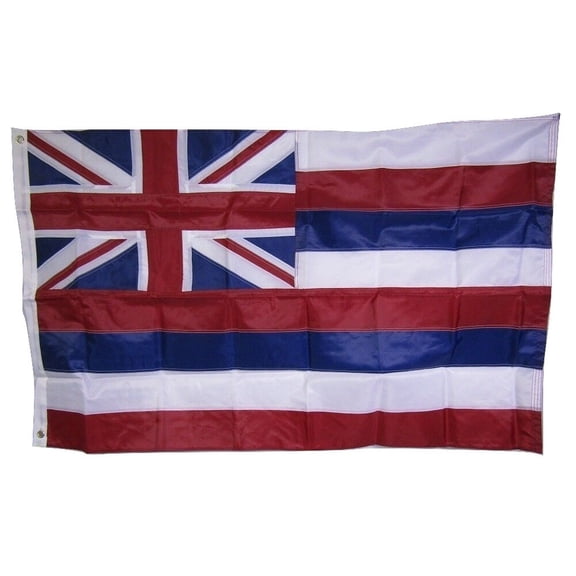 Hawaii Embroidered 3'X5' Flag Rough Tex® 210D Nylon