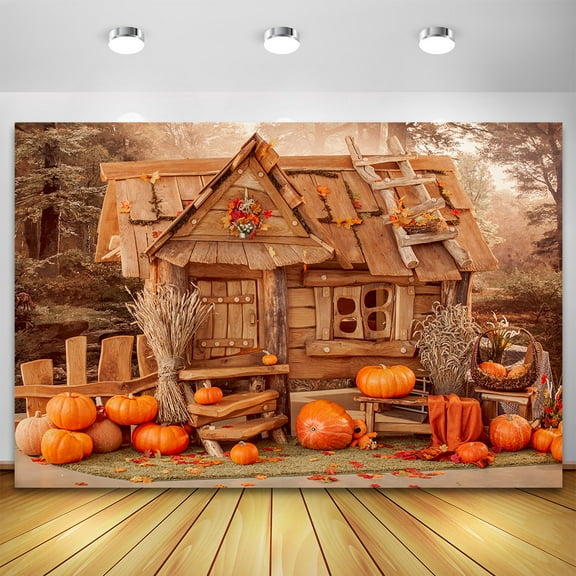 Autumn Thanksgiving Backdrop Photography Pumpkin Fall Harvest Background Baby Shower Birthday Party r Studio Photo Props