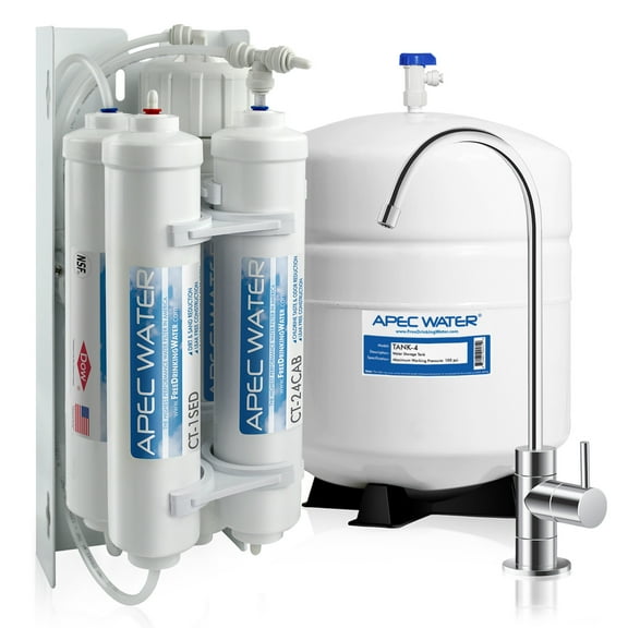 APEC ULTIMATE Compact 4-Stage 90 GPD High Output Undersink Reverse Osmosis Drinking Water System (RO-QUICK90)