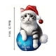 thumbnail image 3 of Xihbxyly Colgante Navideño de Gatos, Acrílico, Diseño de Doble Cara, Ideal para Árbol de Navidad y Coche, Color Duradero, Ideal para Interiores y Exteriores, Ideal para Fiestas Navideñas. 1 Pieza., 3 of 5